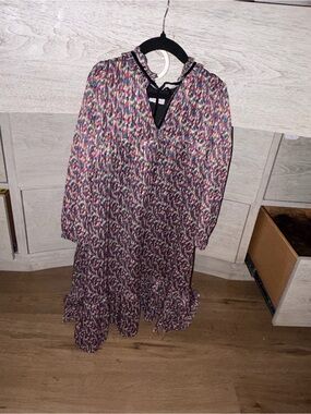 BeBop Multicolor Floral Print Ruffle-Hem Dress